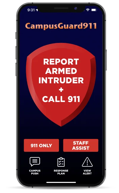 Phone with CampusGuard App